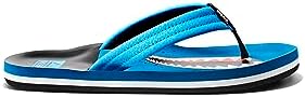 REEF Boys Kids Ahi Beach Flip Flop, Soft Cushion Footbed, Water Friendly Sharky Ocean