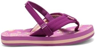 REEF Girls ToddlerLittle Kid Ahi Beach Flip Flop, Soft Cushion Footbed, Water Friendly Purple Rainbow