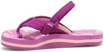 REEF Girls ToddlerLittle Kid Ahi Beach Flip Flop, Soft Cushion Footbed, Water Friendly Purple Rainbow