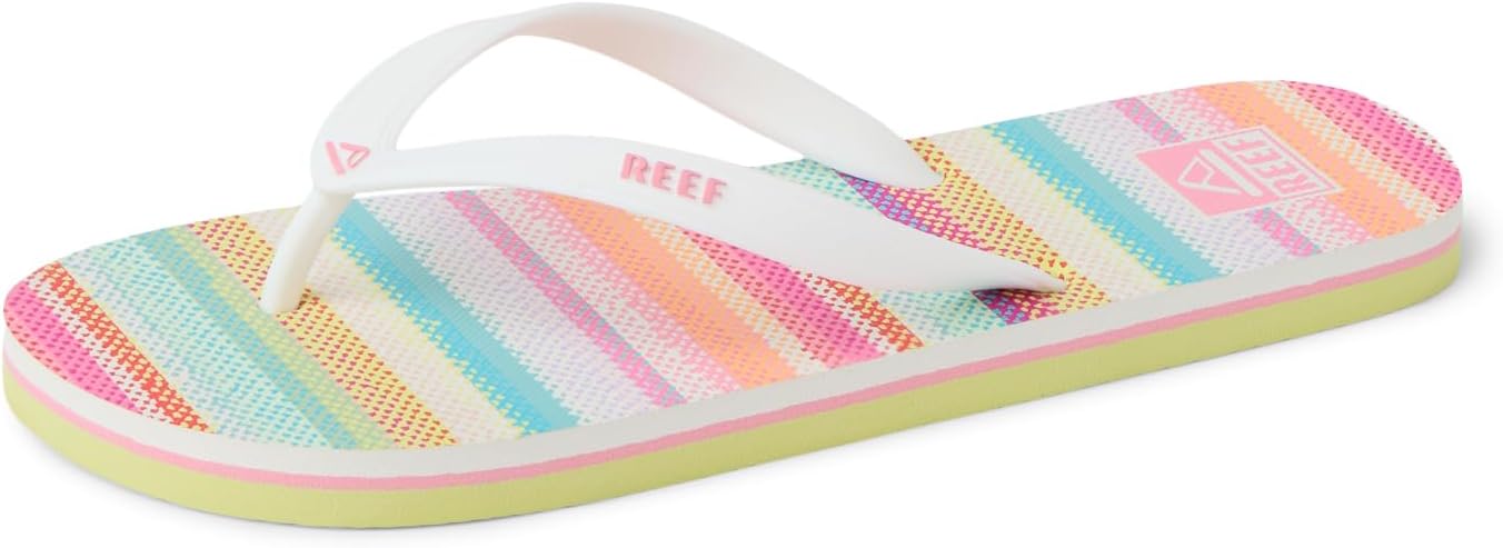REEF girls Kids Seaside Prints PlumeriaWhite Multi