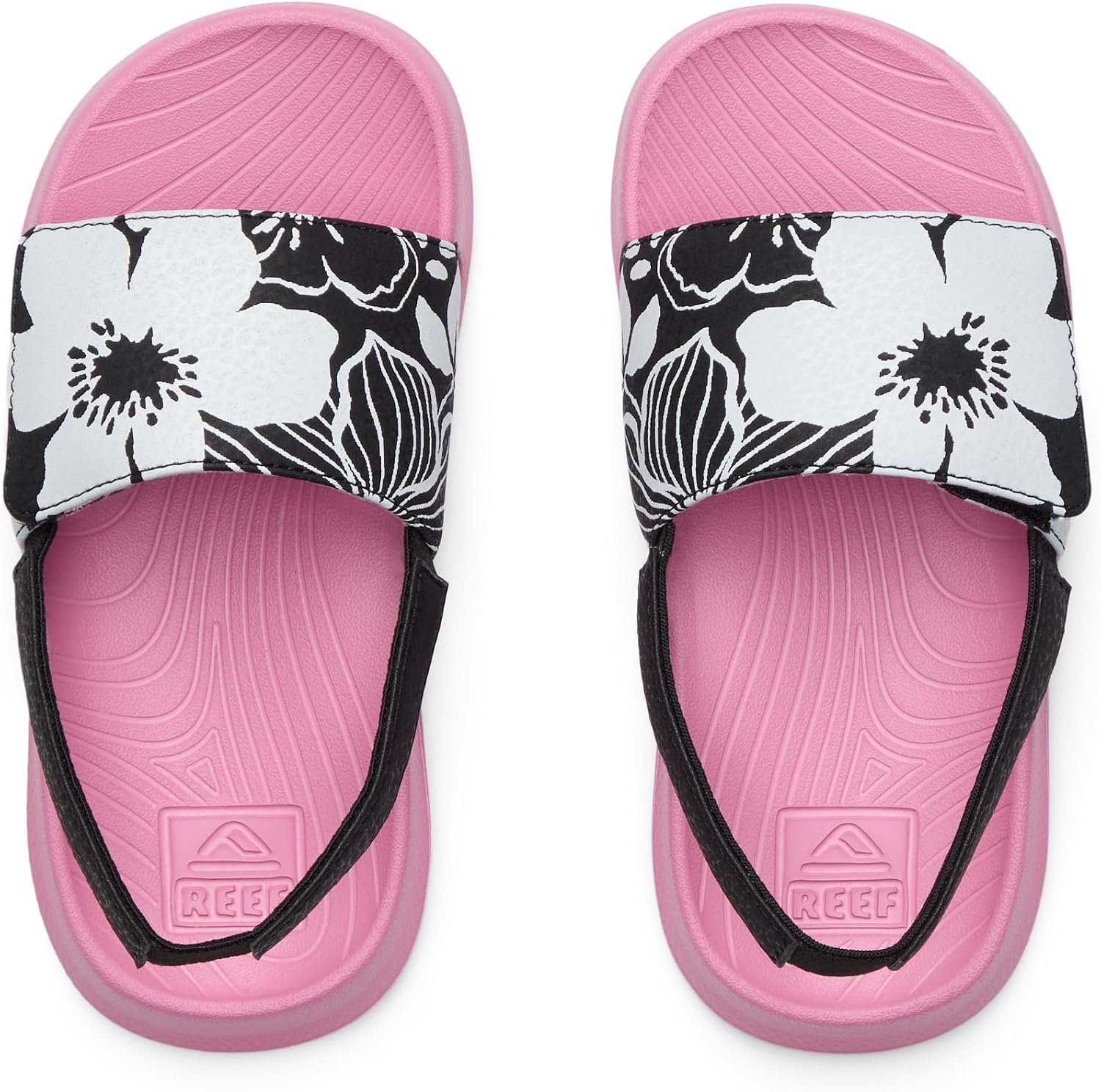 REEF Little Salty Girls Slide Black-Pink 9 C