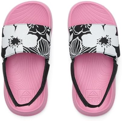 REEF Little Salty Girls Slide Black-Pink 9 C