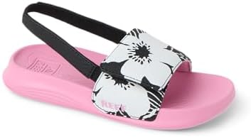 REEF Little Salty Girls Slide Black-Pink 9 C