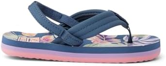 REEF Girls ToddlerLittle Kid Ahi Beach Flip Flop, Soft Cushion Footbed, Water Friendly Indigo Tropical