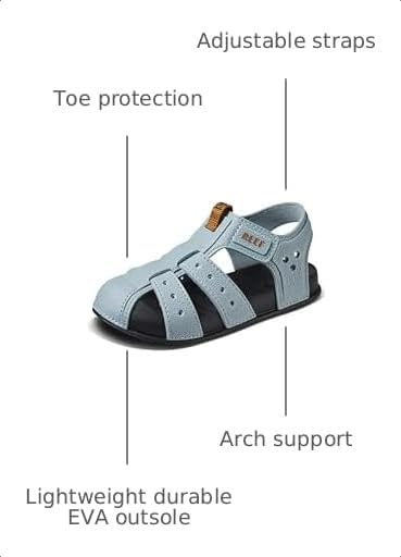 REEF Kids' Water Beachy Fisherman Sandals Ether Blue
