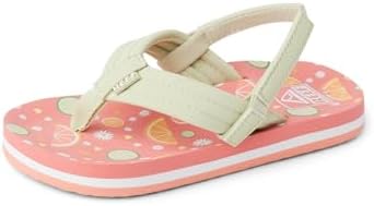REEF Girls ToddlerLittle Kid Ahi Beach Flip Flop, Soft Cushion Footbed, Water Friendly initial