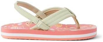 REEF Girls ToddlerLittle Kid Ahi Beach Flip Flop, Soft Cushion Footbed, Water Friendly initial