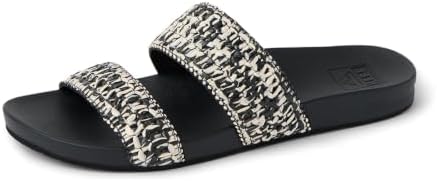 REEF Womens Sandals, Cushion Vista Black-white Braid