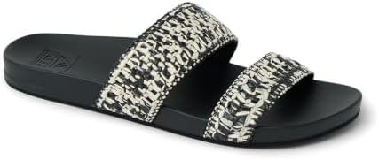 REEF Womens Sandals, Cushion Vista Black-white Braid