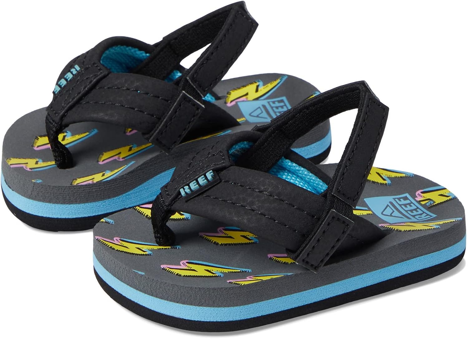 REEF Boys ToddlerLittle Kid Ahi Beach Flip Flop, Soft Cushion Footbed, Water Friendly Bolt Up