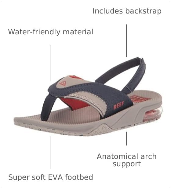 Reef Kids Little Fanning (little Kid) Taupe-navy