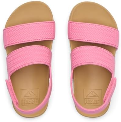 REEF Girls ToddlerLittle Kid Water Vista Platform Sandal, Water Friendly, Adjustable Strap Pink CosmosTan