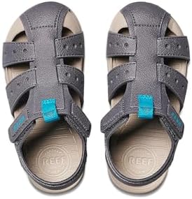 REEF Kids' Water Beachy Fisherman Sandals OakGreyAqua