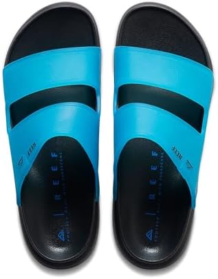 REEF Men's Oasis Double Up Waterproof Slides Translucent Blue