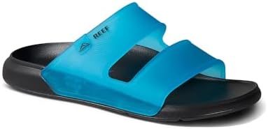 REEF Men's Oasis Double Up Waterproof Slides Translucent Blue