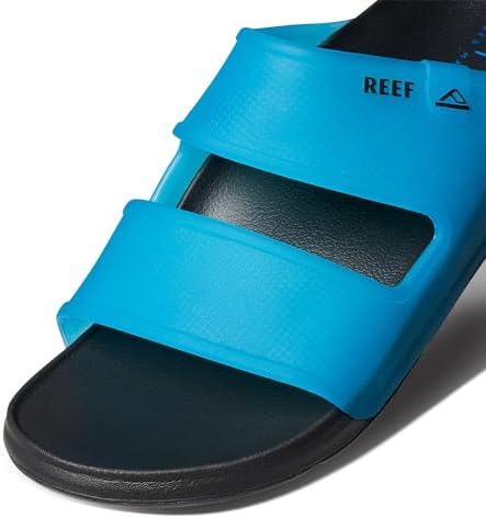 REEF Men's Oasis Double Up Waterproof Slides Translucent Blue