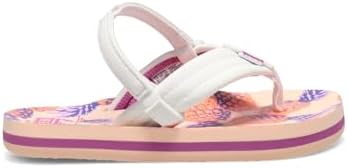 REEF Girls ToddlerLittle Kid Ahi Beach Flip Flop, Soft Cushion Footbed, Water Friendly Coral Pineapples