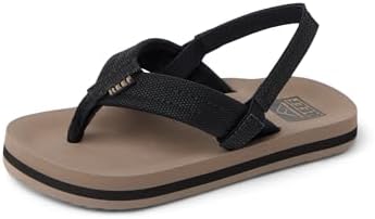 REEF Boys ToddlerLittle Kid Ahi Beach Flip Flop, Soft Cushion Footbed, Water Friendly BlackTan