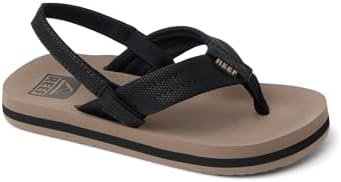 REEF Boys ToddlerLittle Kid Ahi Beach Flip Flop, Soft Cushion Footbed, Water Friendly BlackTan