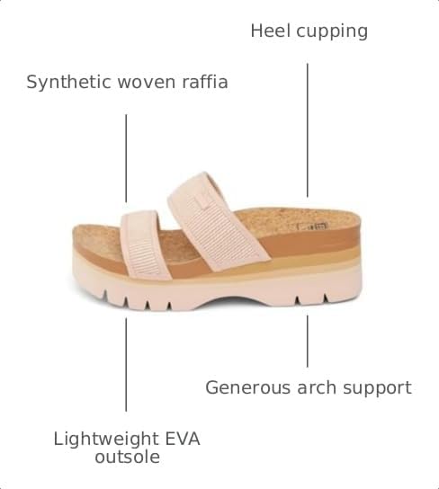 REEF Cushion Vista Higher Women's Platform Fashion Sandal, Arch Support, Ultra Soft Cushion Footbed Cameo Rose
