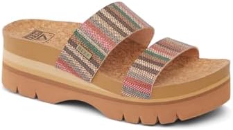 REEF Cushion Vista Higher Women's Platform Fashion Sandal, Arch Support, Ultra Soft Cushion Footbed Multi Woven