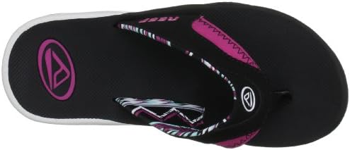 REEF Women's Fanning Bottle Opener Flip Flops Black Native