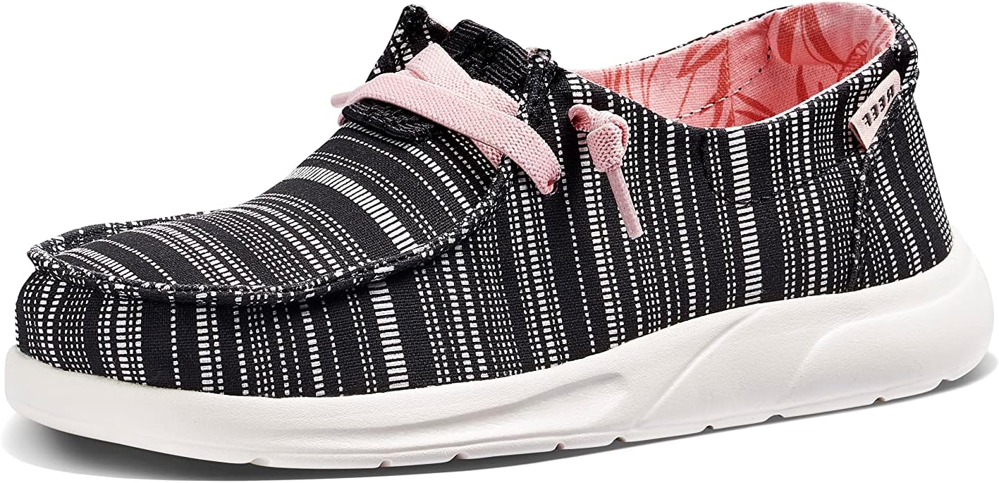 REEF Boys Cushion Coast Shoe Black Stripes