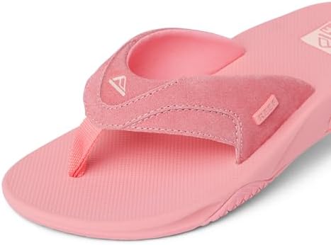 REEF Women's Fanning Bottle Opener Flip Flops Strawberry Suede