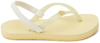Reef Girls' Little Charming Backstrap Flip Flop Sandals Pale Banana