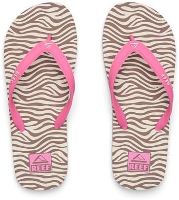 REEF girls Kids Seaside Prints PinkZebra Brown