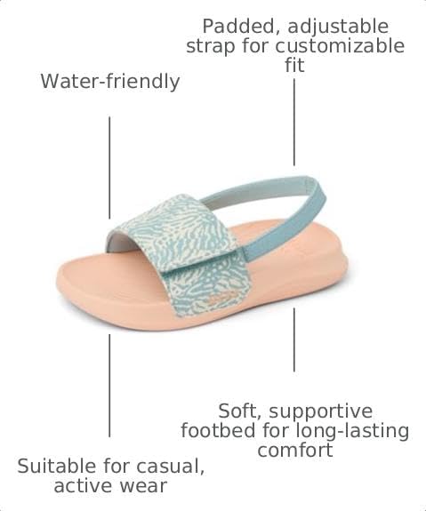 REEF Little Salty Girls Slide Blue Haze 9 C