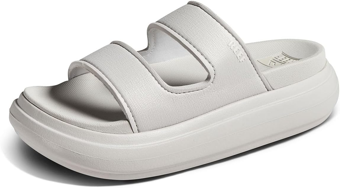 REEF Cushion Bondi 2 Bar Women's Slide Sandal, Lightweight and Supportive Footbed, Water Friendly Fog