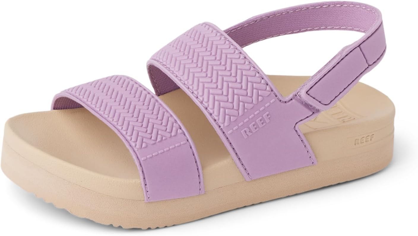 REEF Girls ToddlerLittle Kid Water Vista Platform Sandal, Water Friendly, Adjustable Strap Lavender