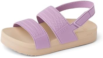 REEF Girls ToddlerLittle Kid Water Vista Platform Sandal, Water Friendly, Adjustable Strap Lavender