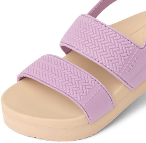 REEF Girls ToddlerLittle Kid Water Vista Platform Sandal, Water Friendly, Adjustable Strap Lavender