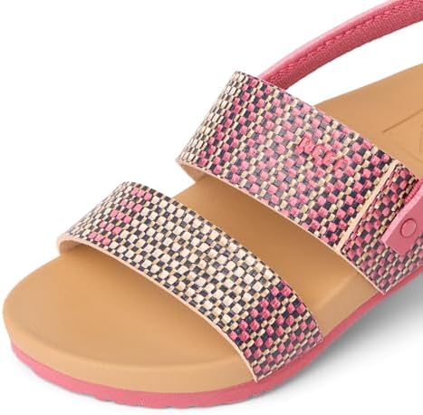 REEF Girls ToddlerLittle Kids Cushion Vista Sandal Pink Raffia