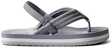 REEF Boys ToddlerLittle Kid Ahi Beach Flip Flop, Soft Cushion Footbed, Water Friendly Groovy Grey