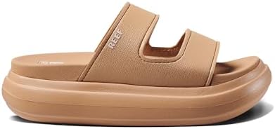 REEF Cushion Bondi 2 Bar Women's Slide Sandal, Lightweight and Supportive Footbed, Water Friendly Natural