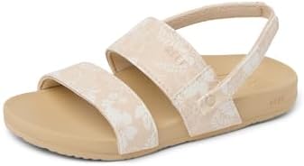 REEF Girls ToddlerLittle Kids Cushion Vista Sandal White FloralTan
