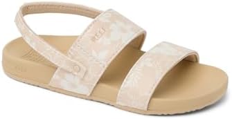 REEF Girls ToddlerLittle Kids Cushion Vista Sandal White FloralTan