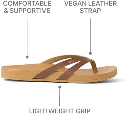 REEF Women's Sandals Cushion Spring Joy Flip Flops Chocolate