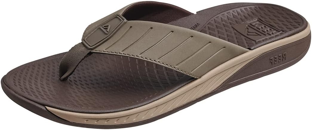 REEF Men's Deckhand Water Friendly Flip Flops Java