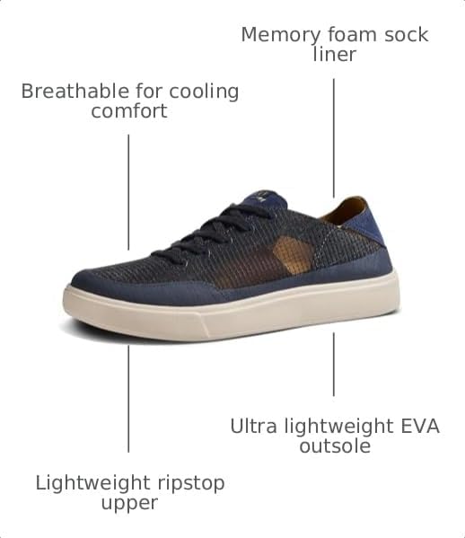 REEF Swellsole Navigator Men's Shoe, Lightweight & Breathable, Memory Foam Footbed NavyHoney