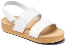 REEF Girls ToddlerLittle Kid Water Vista Platform Sandal, Water Friendly, Adjustable Strap White-tan23