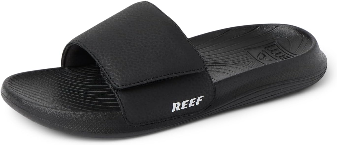 REEF unisex-child Kids Salty Slide BlackWhite