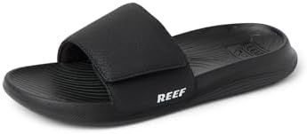 REEF unisex-child Kids Salty Slide BlackWhite