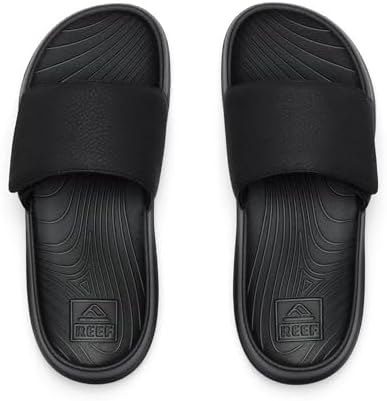 REEF unisex-child Kids Salty Slide BlackWhite