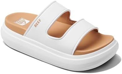 REEF Cushion Bondi 2 Bar Women's Slide Sandal, Lightweight and Supportive Footbed, Water Friendly Cloud