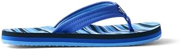 REEF Boys Kids Ahi Beach Flip Flop, Soft Cushion Footbed, Water Friendly Royal Stripe
