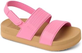 REEF Girls ToddlerLittle Kid Water Vista Platform Sandal, Water Friendly, Adjustable Strap Pink CosmosTan
